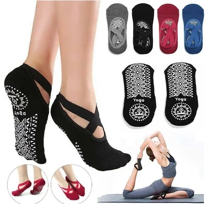 Anti Slip Yoga Socks Yoga Barre Ballet Fitness Trampoline Pilate Floor Socks Gym - image 1 of 4