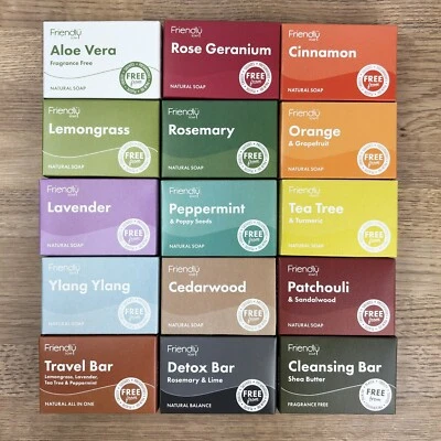 FRIENDLY SOAP - NATURAL SOAPS | CHOOSE FROM FULL RANGE - 95g - Image 1 of 4