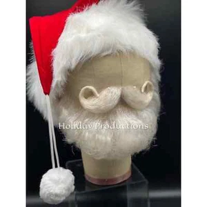 Professional Santa Yak Hair Hand Tied Santa Claus Beard & Mustache NEW - Picture 1 of 10