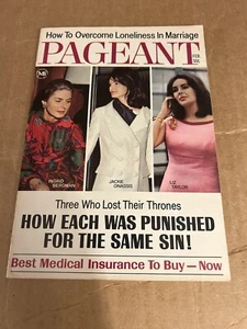 PAGEANT Magazine February 1969 Elizabeth Taylor, Jackie Onassis, Ingrid Bergman - Picture 1 of 5