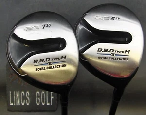 Set of 2 Royal Collection BBD II 18° 5 & 20° 7 Woods Stiff Graphite Shafts - Picture 1 of 6