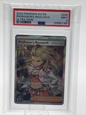 PSA 9 Pokémon TCG Professor's Research (Professor Sada) 240 Scarlet & Violet - Image 1 of 2