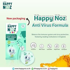 Autocollant Happy Noz protection virus huile d'oignon biologique comme neuf soulagement nez bouché