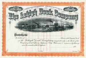 188_ Lehigh Dock Co Stock Certificate - Picture 1 of 1