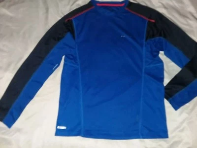 Capa Base Microtec FREE COUNTRY Hombre Crew Manga Larga Azul Real/Negro Pequeña S Foto 1 de 4