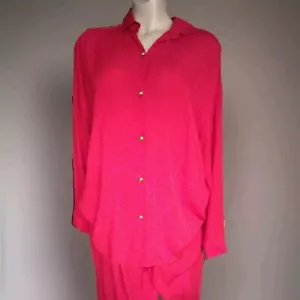 NWT 2-pc Set By Trend Pants & Long Sleeve Blouse Size Small S 23-26W X 28.5" - Picture 1 of 11