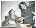 1949 Chicago Cardinals Phil Handler Hands Over To Buddy Parker Press Photo