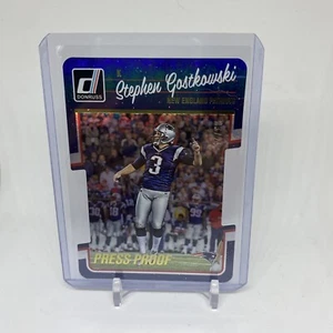 Donruss Stephen Gostkowski 2016 troquelado/25 prueba de prensa Patriots - Imagen 1 de 2