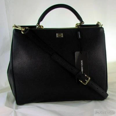 Dolce & Gabbana D&G Shopping Vitello Dauphine leather Tote - Nero (Black) NIB - Image 1 of 4