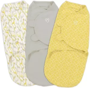 SwaddleMe Original Swaddle - Talla Pequeña/Mediana, 0-3 Meses, Paquete de 3 (Safari) Fácil - Imagen 1 de 6