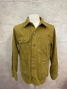 Alex Mill Work Shacket Mens Green Recycled Denim Garment Dyed Pockets Size S - Picture 1 of 7