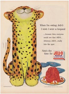 1954 Jello I Wish I Were A Leopard Print Ad - Picture 1 of 1