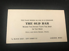 Carte de visite vintage taverne/bar « The Old Bar » cascade MT drôle #4