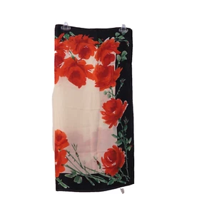 Vtg VANA Multicolored 100% Silk Chiffon Flowers Square Scarf 28" Made in Japan - Picture 1 of 3