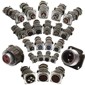 Aviation Plug/Socket 2-47Pin Various Size Metal Male Female Panel Cable Connecto - Picture 1 of 34