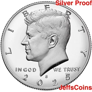 2025 S John F Kennedy 999 Silver PROOF Half Dollar Mint JFK 50 Cents Unc - Picture 1 of 19