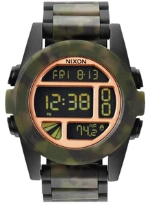 Nixon The Unit SS Men's Wristwatch Matte Black/Camo A360 1428 - Picture 1 of 4