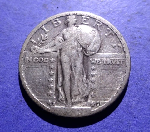 1923-S Standing Liberty Quarter  VF Cover