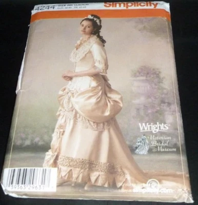 Bridal Victorian Wedding Pleated Ruffle Skirt Gown Costume Sewing Pattern 14-20 - Image 1 of 3