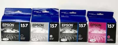 Epson Stylus R3000 ink 157 cartridges Matte Photo Light Black Vivid Magenta - Image 1 of 2