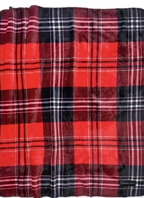 Novo COBERTOR XERPA XADREZ ROSA VERMELHO Victoria Secret Feriado Natal Novo - Imagem 1 de 3