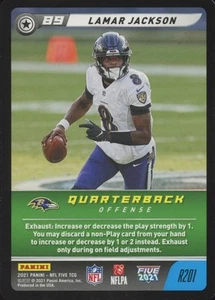Panini NFL Five 2021 #R201 Lamar Jackson Baltimore Ravens - Imagen 1 de 1