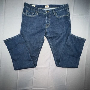 Hugo Boss Jeans Herren 34x32 Blau Orange 25 Faded Button Fly Regular Fit - Bild 1 von 4