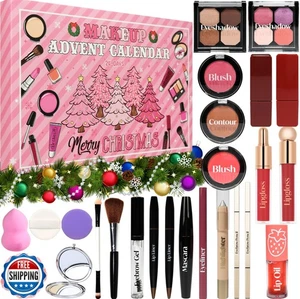 Maquillaje Calendario de Adviento 2025 Adolescentes Niñas Mujeres Belleza Maquillaje Calendario de Adviento 2 - Imagen 1 de 5