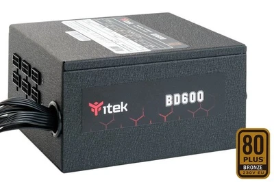 ITPSEBD600 itek BD600 alimentatore per computer 600 W 24-pin ATX ATX Nero - Immagine 1 di 4