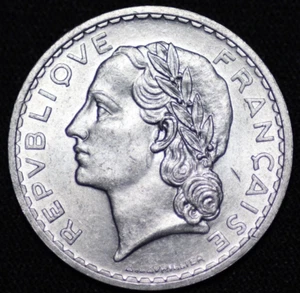 FRANCE ~ 1950 ~ 5 Francs ~ UNC WORLD Coin ☘️ W-#475 ☘️ - Picture 1 of 2