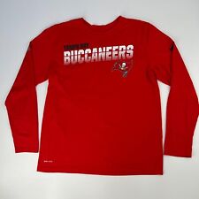 Nike Shirt Mens Large Tampa Bay Buccaneers Dri Fit Red Long Sleeve NFL Swoosh +