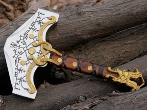 Handmade God of War Thors Hammer Ragnarok Mjolnir Hammer - Bild 1 von 7