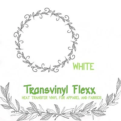 WORLD OF T-SHIRT HEAT TRANSFER VINYL HTV Iron On T Shirt Heat Transfer Vinyl 15" WHITE Cricut cutter Romeo Cameo