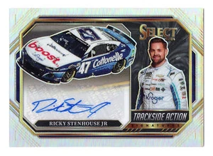 Ricky Stenhouse Jr. 2024 Panini Select Racing TRACKSIDE ACTION SIGNATURES (Silve - Picture 1 of 2