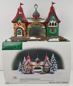 department 56 Welcome To Elf Land Gateway Entrance North Pole Series 56431 w/Box - Picture 1 of 21