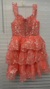 Sparkly Sequin Homecoming Dresses for Teens Off Shoulder Short Prom Dress T - Picture 1 of 8
