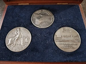 3 Pure Silver .999 Medals in a Box Commemorative of 1979 Greece Entering EEC. - Picture 1 of 7