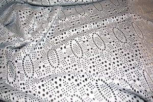 Fabric Vintage Gray Eyelet 6.5' x 5' - Picture 1 of 3