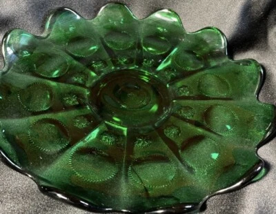 Bandeja redonda Fenton 12" verde esmeralda Foto 1 de 3