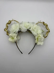 Diadema floral con orejas de Minnie Mouse con flores de primavera de los parques de Disney - Imagen 1 de 4