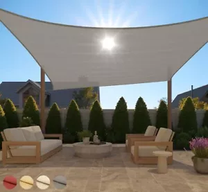 Heavy Duty Sun Shade UV Protection Fade Tear and Rust Resistant Rectangle - Picture 1 of 9