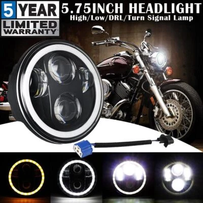 Anillo antiniebla faro proyector LED 5-3/4" 5,75" para Harley Dyna Low Rider FXDL Foto 1 de 4