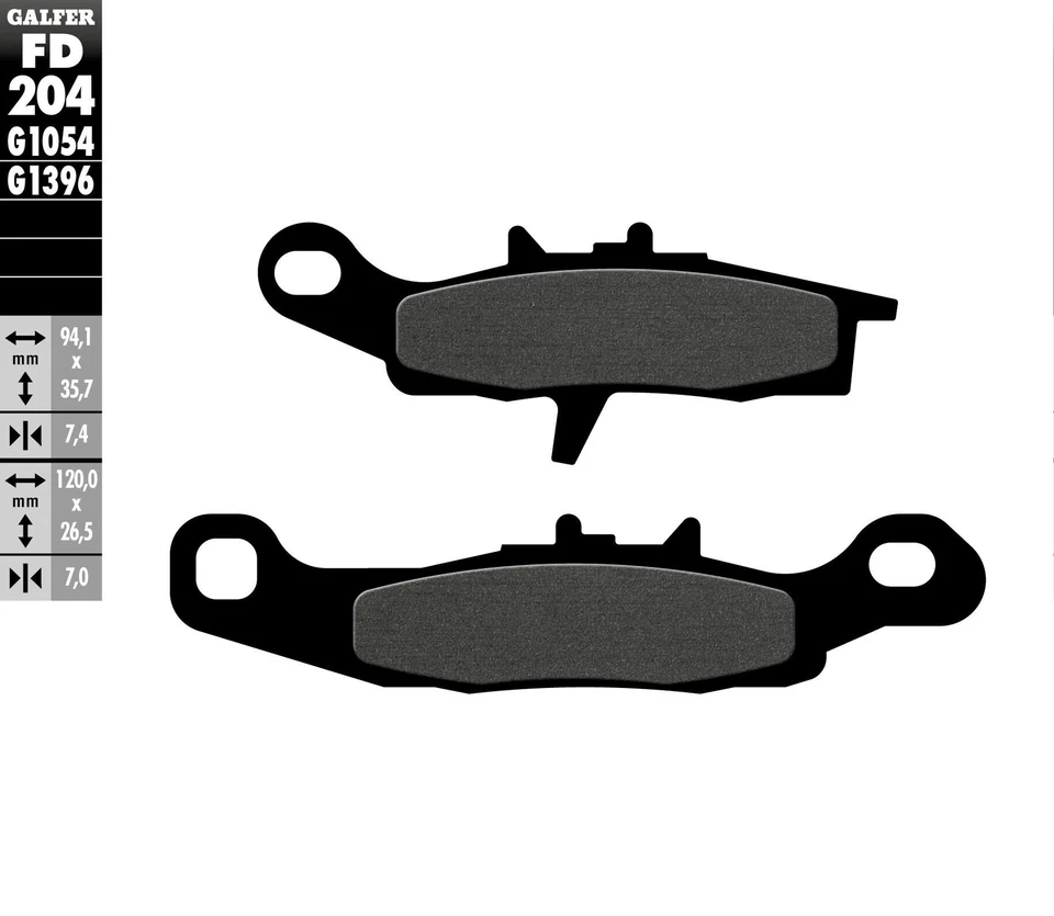 GALFER 2018 KX85 Kawasaki BRAKE PADS SEMI METALLIC FD204G1054 FD204G1054 — 第 1/1 张图片