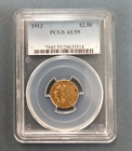 New Listing1913 $2.50 Quarter Eagle Indian Gold Coin Certified Pcgs Au-55 * Qeig049