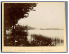 France, Lac d&#039;Annecy, vue prise de la route de Crt du Maure  Vintage citra