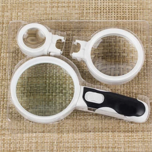 Hand-Held 2.5X/5X/16X Magnifying Glass Zoomer Magnifier Loupe 2LED Lamp Fashion - Picture 1 of 11