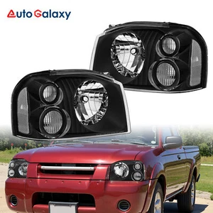 Conjunto de 2 faros lentes transparentes carcasa negra para Nissan Frontier 2001-2004 - Imagen 1 de 10