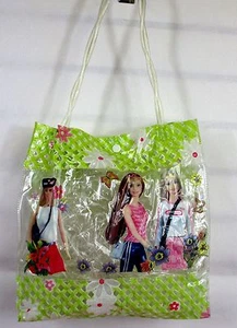 LOT OF 2--11 X 11 X 3 " GIRL'S TRANSPARRENT BEACH BAG VINYL - Picture 1 of 7