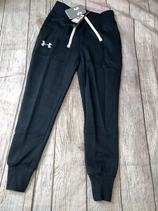 Under Armour Girls Youth Small (8) Black Jogger Sweatpants NEW - Picture 1 of 2