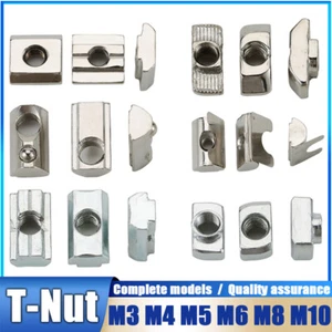 T-Nut M3 M4 M5 M6 M8 M10 Sliding Tee Nut Aluminium Extrusion 20 30 40 45 Series - Picture 1 of 65